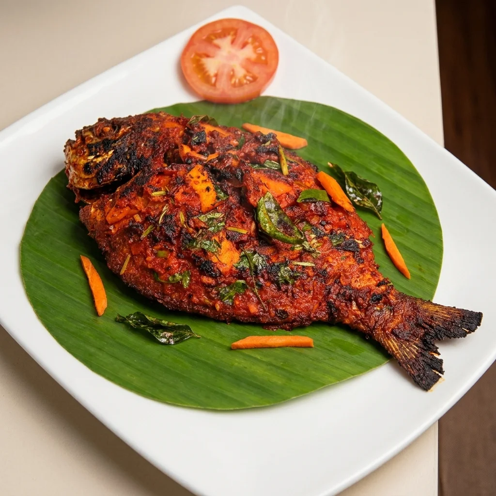 Kappa and toddy bar fish curry at Cochin Delights in London, Ontario